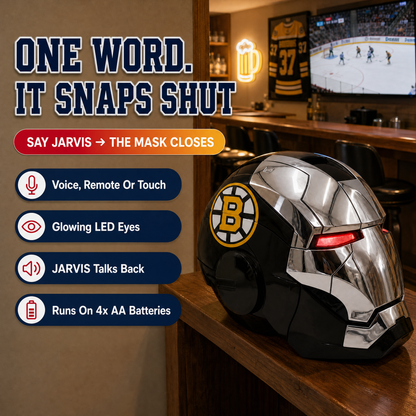 NHL Iron Man Helmet — say Jarvis and it closes