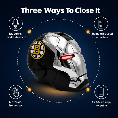 NHL Iron Man Helmet — three ways to close it